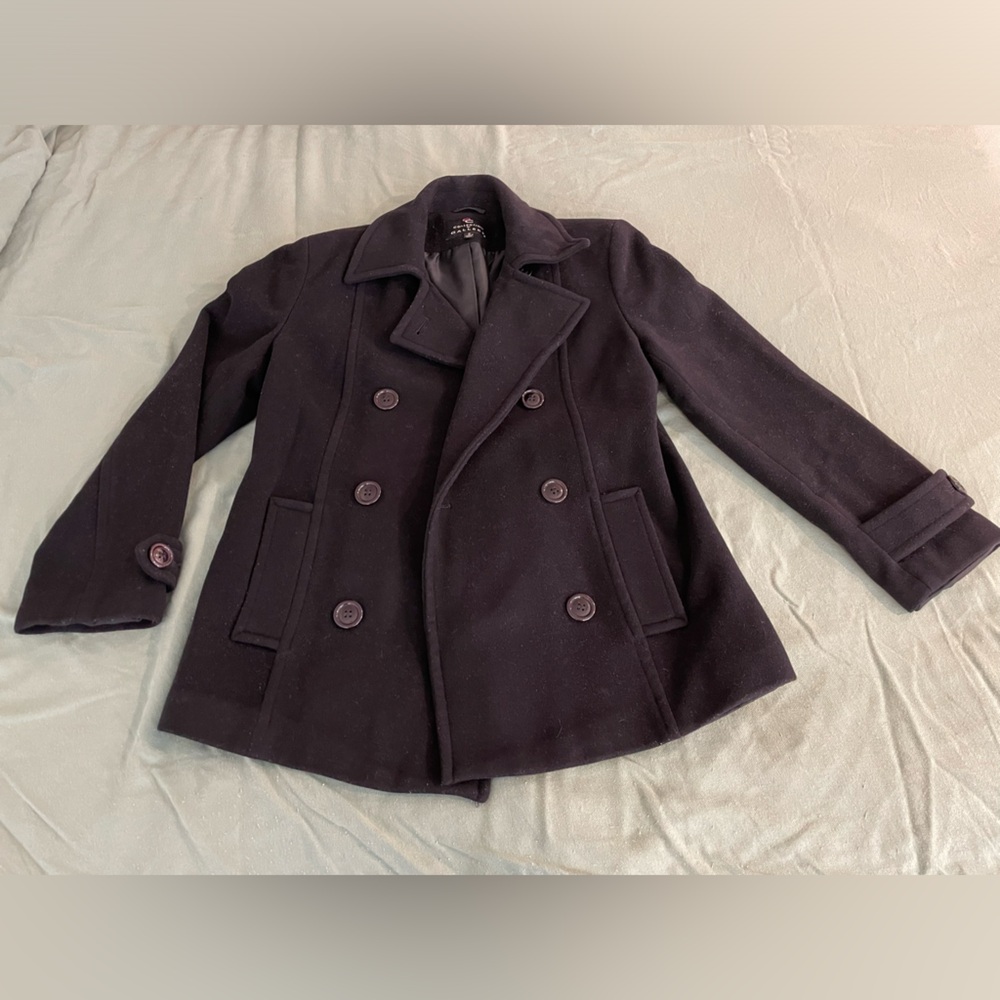 Ladies Black Pea Coat